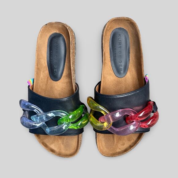 Kurt Geiger London Ozark Chain Slides - Picture 2 of 7